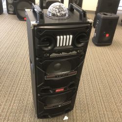 4,000 Watt Rechargeable Bluetooth Speaker/aux/fm/USB And SD Port/microphone For Karaoke/brand New!!