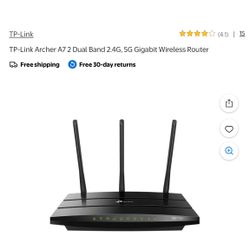 TP-Link Archer A7 2 Dual Band 2.4G, 5G Gigabit Wireless Router