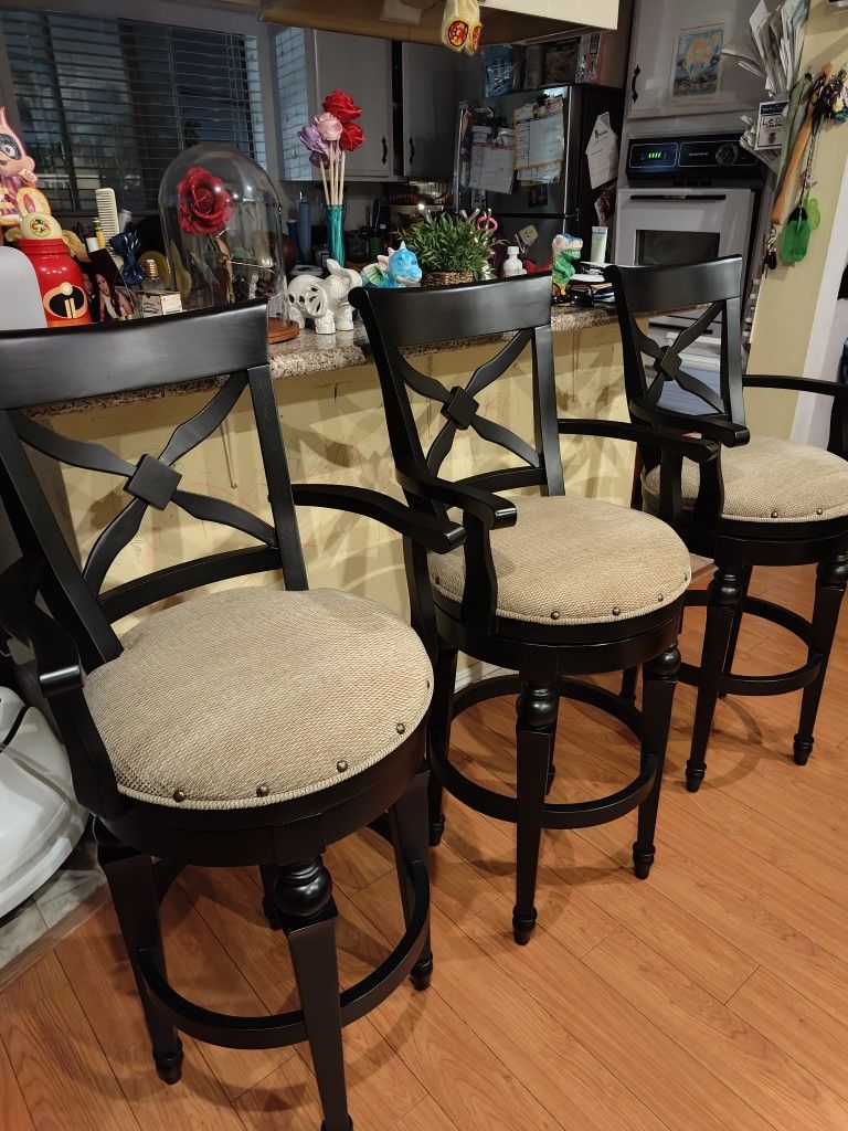 3 Bar Stools Chairs Barstools 30"