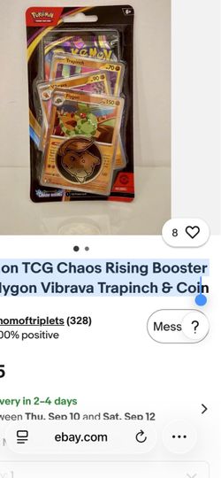 Pokemon TCG Chaos Rising Booster Pack Flygon Vibrava Trapinch & Coin
