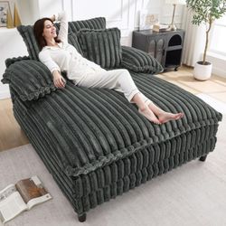 BOGO 50%  2 Oversized Chaise Lounge Chairs