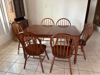 Dining room table and chairs