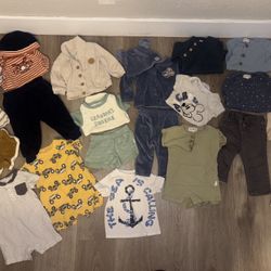 12M Baby Boy Clothing Lot – 23 Pieces Disney + Carter’s