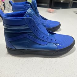 angmkk Vans Sk8-Hi 46 MTE DX shoes in a nebulas blue colorway, high top skateboarding trainers #skateboarding