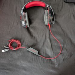 Red Gaming Headphones 