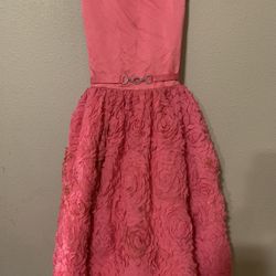 Pink Flower Girls Dress Size 8