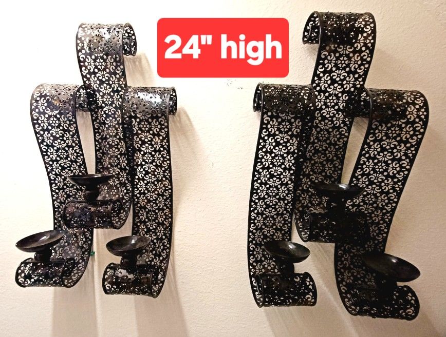 Wall Candle Holder Metal New