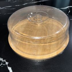 Cake Holder With Wood Bottom