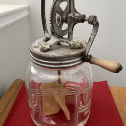 Antique Glass butter Churn