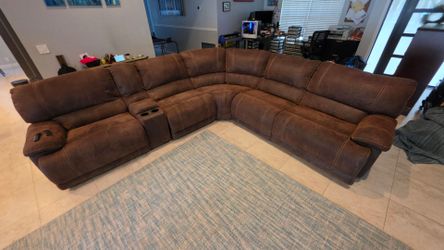 Microfiber Sectional Couch and Recliner