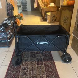 Collapsible Wagon with Big Wheels, Beach Wagons Carts Foldable with All-Terrain Wheels!