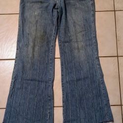 Jeans Farah Relaxed Fit Distressed Woman's No Size Tag 34" Waist
