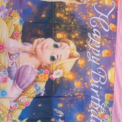 Rapunzel Banner Happy Birthday