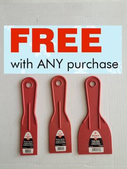 Free 3 Pc Putty Knife set with any purchase