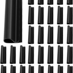 60 Pcs 4.7" Winter Pool Cover Clips - Pool Closing Kit for Above Ground Steel Wall Pools, Wind Guard Clamps for Securing Cover Tightly(Black)
