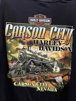 Vintage 2013 Harley-Davidson Carson City, Nevada Train Locomotive T-Shirt - Men’s 3XL - Excellent Condition