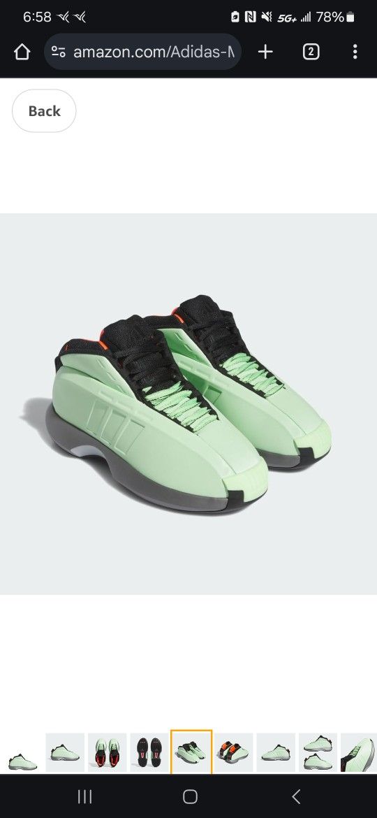 NEW Adidas Crazy 1 Kobe Bryant Retro Mint Green Shoes Men's Size 12