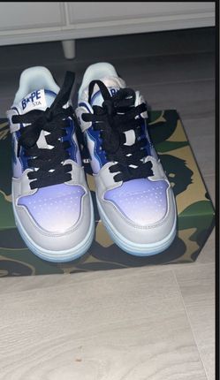 BAPE Sta Low-Top Sneakers White Purple