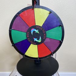 15” Tabletop “Spin to Win” Prize Wheel (Works Great)