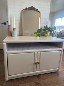Rolling Storage Cabinet | Coffee Bar | Entryway Cabinet | Craft Storage