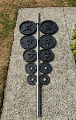 Workout Weight Set with Olympic Bar