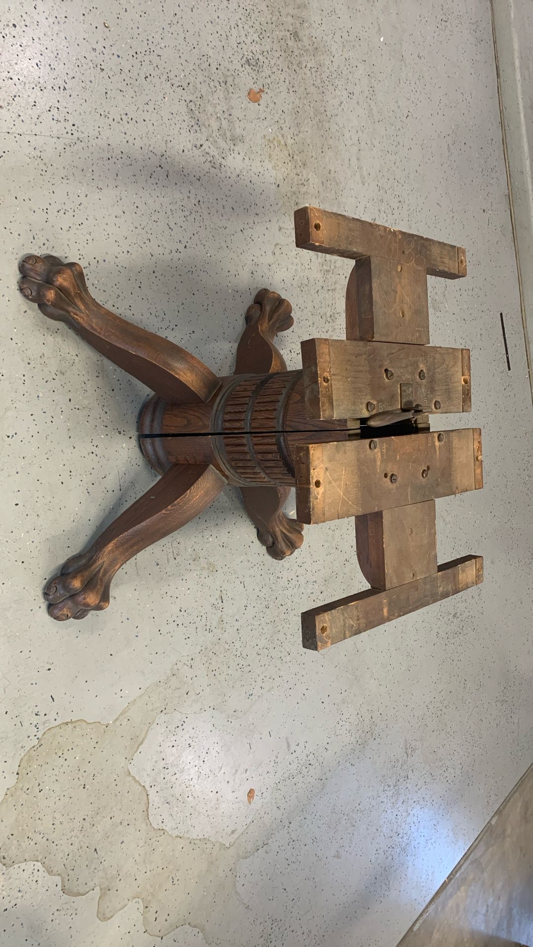 Antique Table Legs - 1953? - from dining room table.