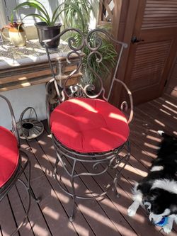Swivel Wrought Iron Bar Chairs