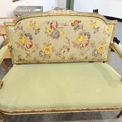 Antique Aubosson Settee