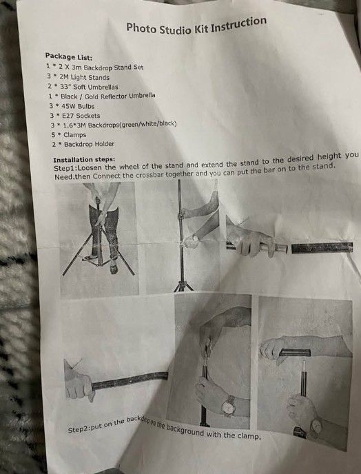 Photo Studio Kit/Video Background Green Screen