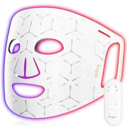 NWT Red Light Therapy for Face, Cordless Near-infrared 850nm, 100 LEDs, Portable Rechargeable, Gift Box Packaging, White