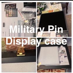 NEW Pin Display Case 11 x 14 Solid Wood Military Shadow Box