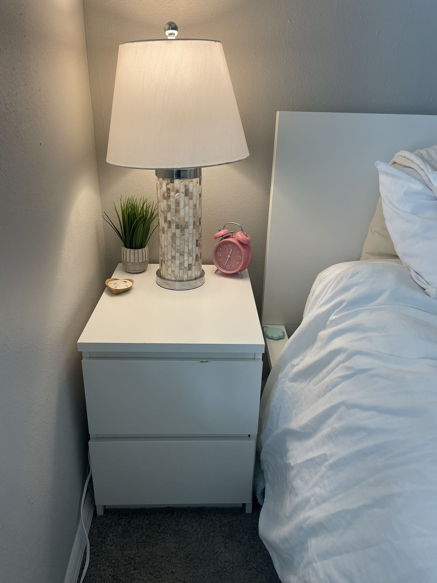 White BedSide Table