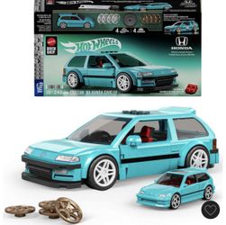 Mattel Brick Shop Hot Wheels Custom '90 Honda Civic EF Building Toy Kit