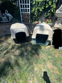 All XL dog houses with crates for $150