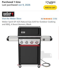 Weber EP-425 natural gas grill