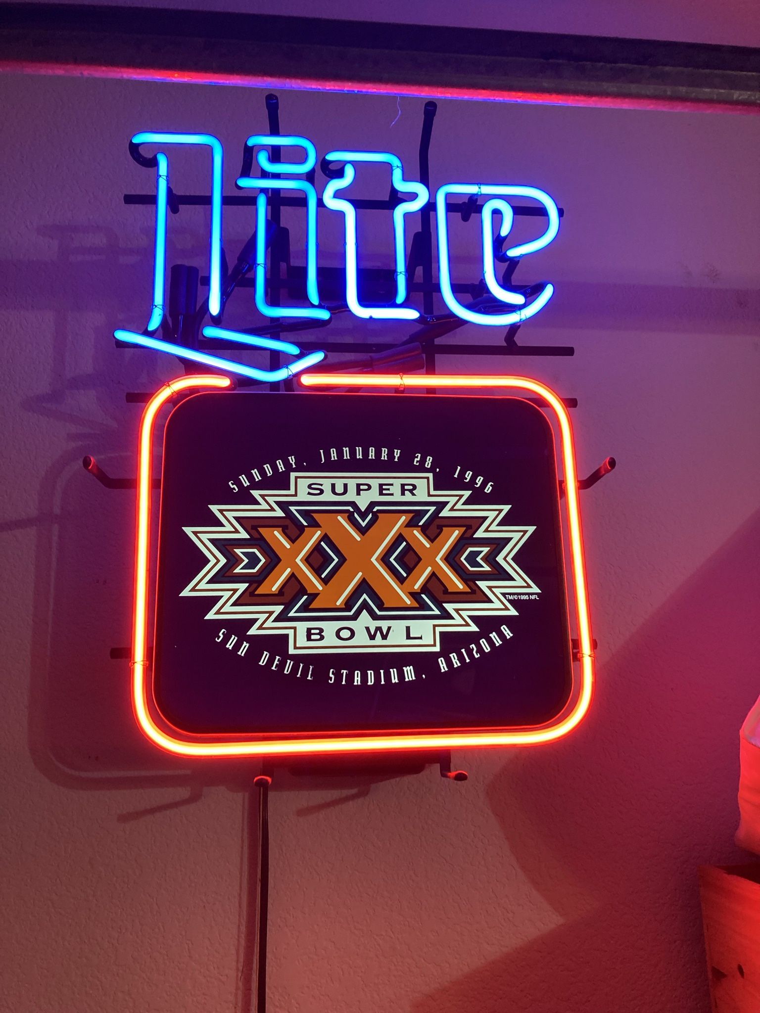 Superbowl 30 XXX Neon Light