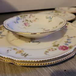 10 piece vintage bone china large rare set Castleton Sunnyvale collection stampe
