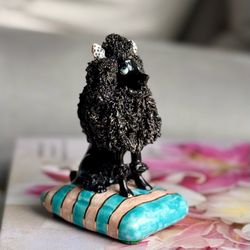 Vintage 1950s Studio Pottery Poodle Ceramic Dog Figurine