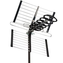 Five Star Outdoor TV Antenna, Up To 200 Mile Long Range, 4K 1080P, VHF/UHF HDTV Antenna With ATSC 3.0, 27 Inch Pole Mount