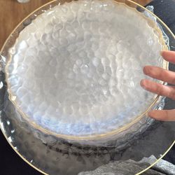 Charger gold clear Plates 