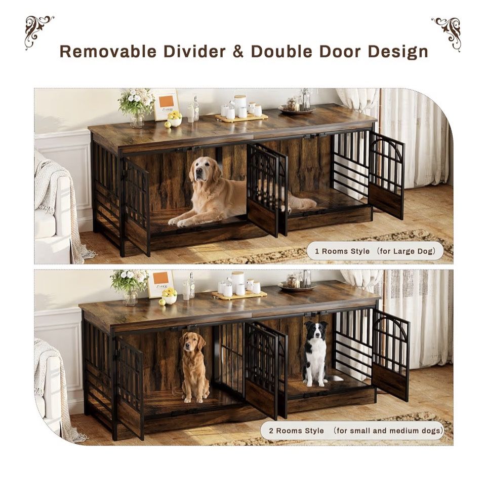 Double Dog Crate Furniture,