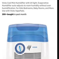Like New Vicks Cool List Humidifier With Uv Light Great Great Deal