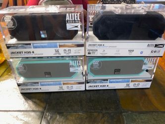 Black And Teal Speakers