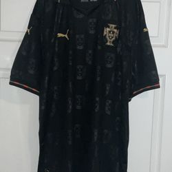 Portugal Special Edition Black/Gold Pantera Negra Soccer Jersey - Puma - Adult Mens 4XL Slim fit (Fits American XXL) New with Tags Fifa World Cup