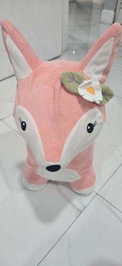 Pink Fox Plush Stuffed Animal