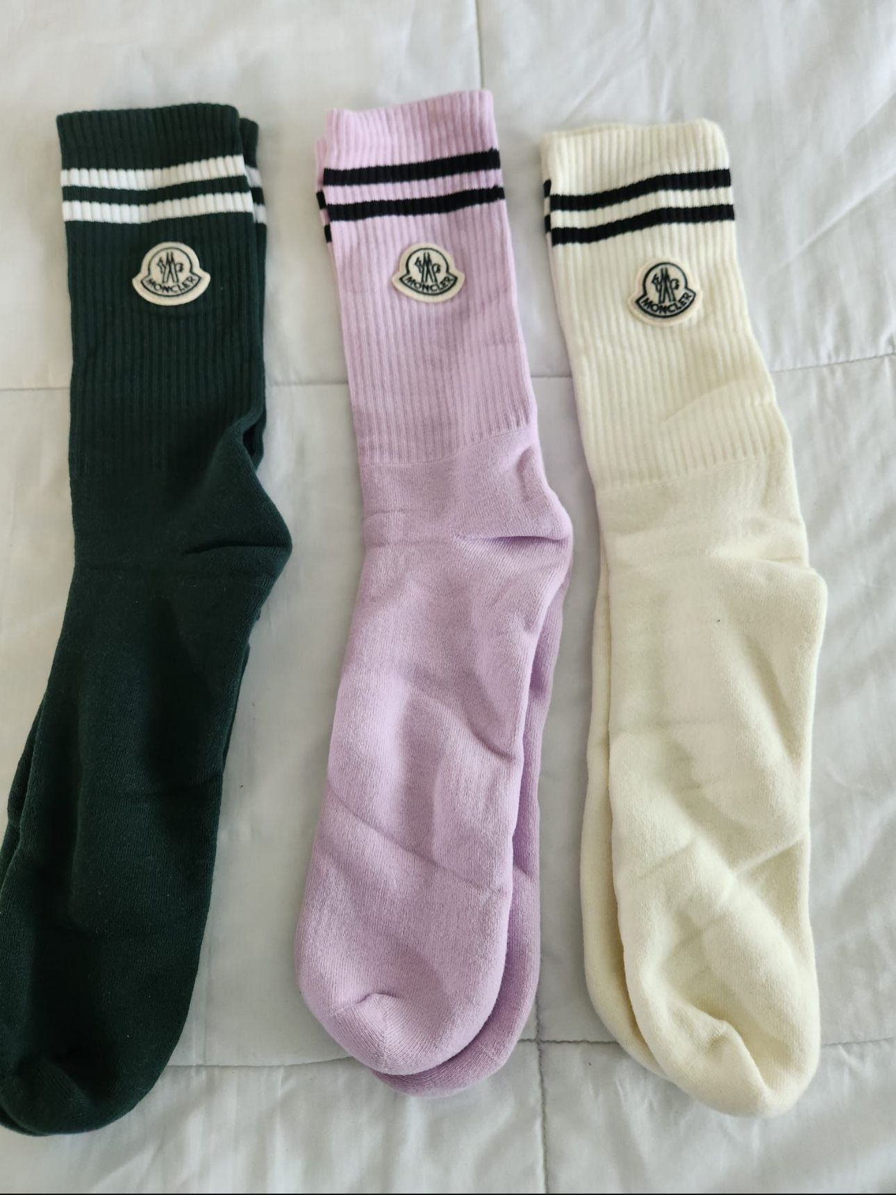 Moncler Socks Three- Pack Multicolor Striped