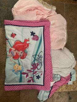 Little mermaid crib set