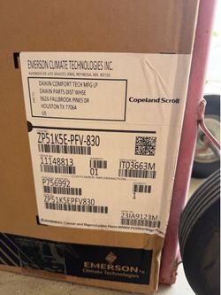 New Goodman compressor, used fan and used blower