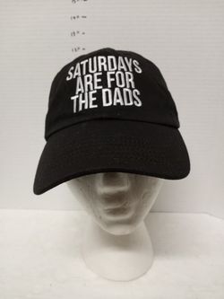 "Saturdays Are For The Dads" Black Adjustable Hat Cap