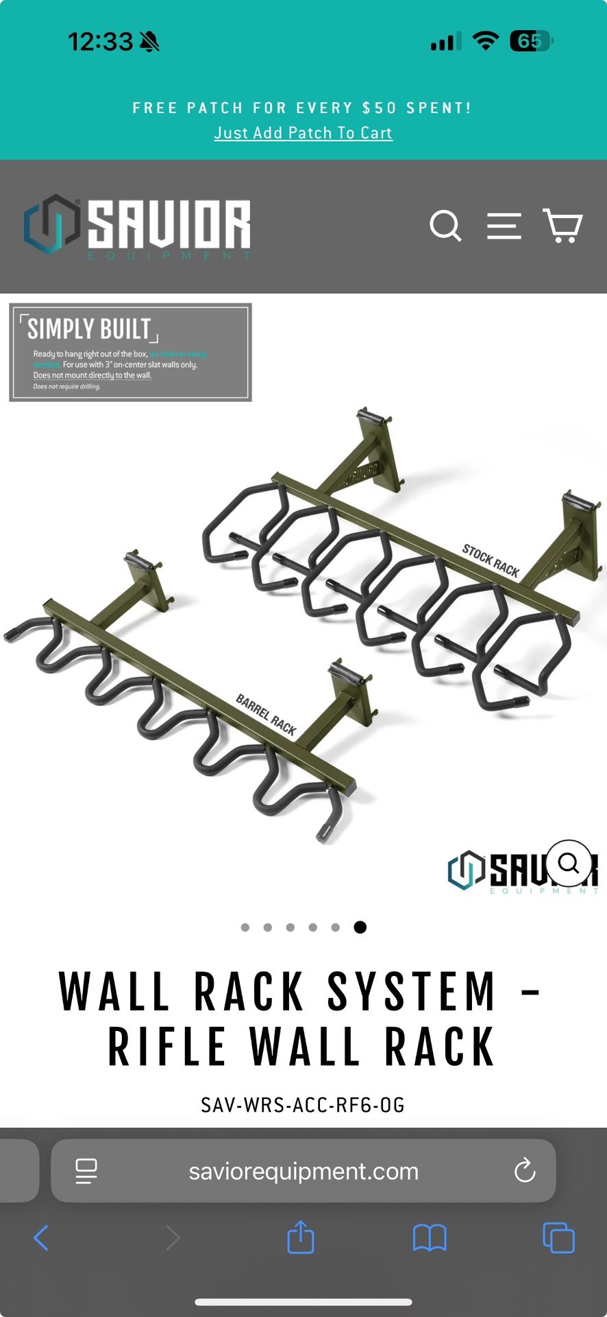 Savior Equipment Rifle Wall Rack